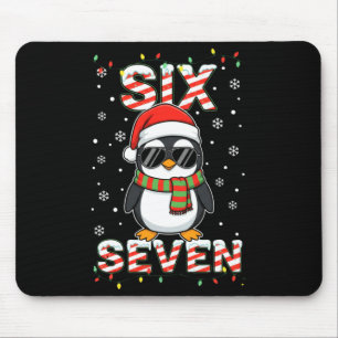 Cute Six Seven 67 Penguin Kids Christmas Holiday L Mouse Mat