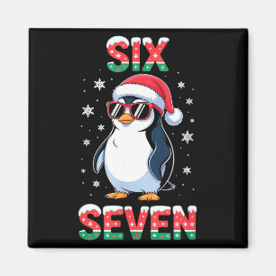 Cute Six Seven 67 Penguin Kids Christmas Holiday  Magnet