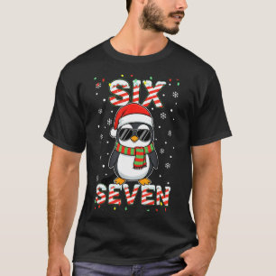 Cute Six Seven 67 Penguin Kids Christmas Holiday  T-Shirt