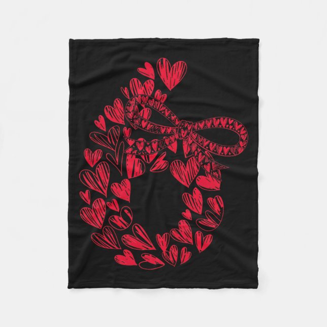 Cute Six Seven Love 67 Hearts Couple Number 6 Comf Fleece Blanket (Front)