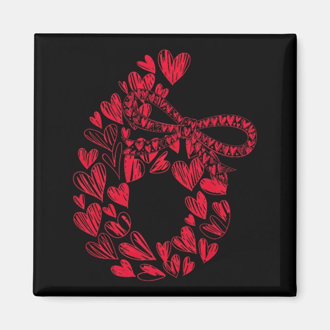 Cute Six Seven Love 67 Hearts Couple Number 6 Comf Magnet (Front)