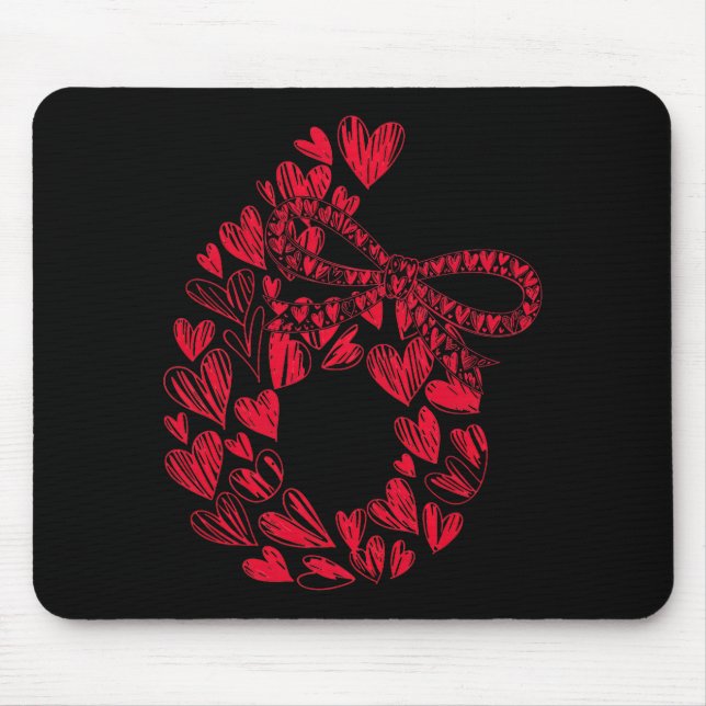 Cute Six Seven Love 67 Hearts Couple Number 6 Comf Mouse Mat (Front)