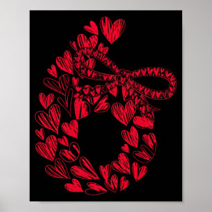 Cute Six Seven Love 67 Hearts Couple Number 6 Comf Poster