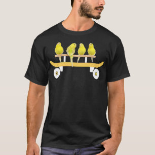 Cute Skateboarding Budgies Parakeets Birds Gift Me T-Shirt