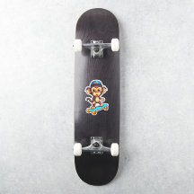 Cute Skateboarding Monkey Sticker