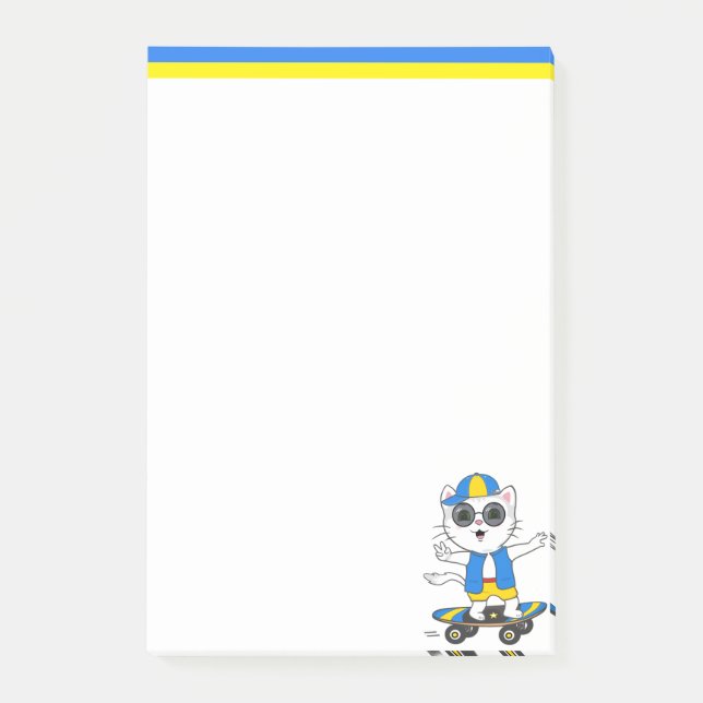 Cute Skater Cat  Post-it Notes (Front)