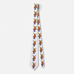Cute Skater moose   choose background colour Tie