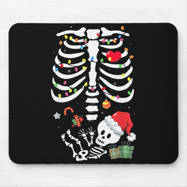 Cute Skeleton Baby Xmas Maternity Mom Pregnancy Ch Mouse Mat (Front)