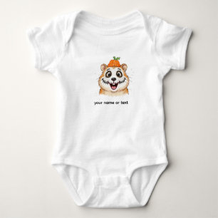 Cute Skeleton Face Paint Hamster Halloween Coloure Baby Bodysuit