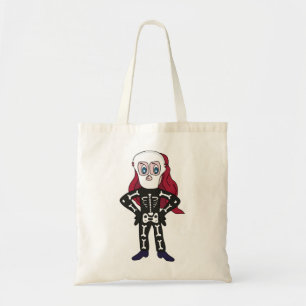 Cute Skeleton Halloween Costume Tote Bag