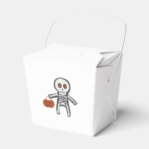 Cute Skeleton Halloween Trick Or Treat Party Favou Favour Box