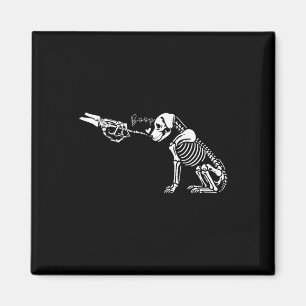 Cute Skeleton Hand Boop Dog Funny Halloween 1 Magnet