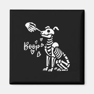 Cute Skeleton Hand Boop Dog Funny Halloween  Magnet