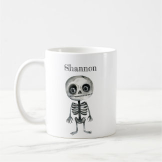 Cute Skeleton Personalised Halloween Mug