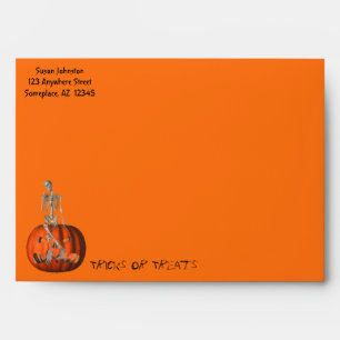 Cute Skeleton Pumpkin Halloween Envelopes