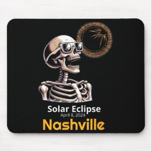 Cute Skeleton Solar Eclipse Nashville Indiana Mouse Mat