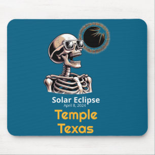 Cute Skeleton Solar Eclipse Temple Texas Mouse Mat
