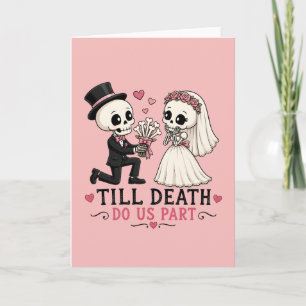 Cute Skeleton Wedding Proposal Card