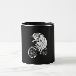 Cute Sketch Guinea Pig Bicycle Cute Pet Lover Mug