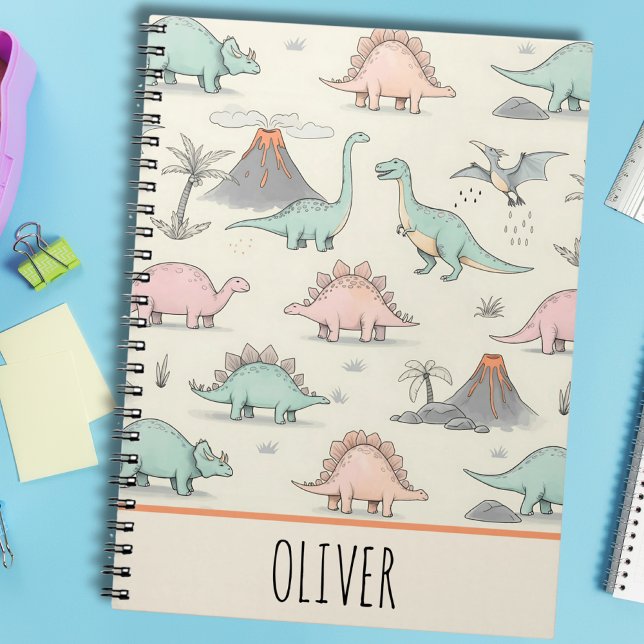 Cute Sketchy Dinosaurs at Jurassic Land Notebook (Creator Uploaded)