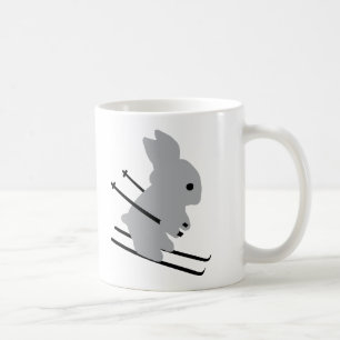 cute ski bunny snow skiing coffee mug