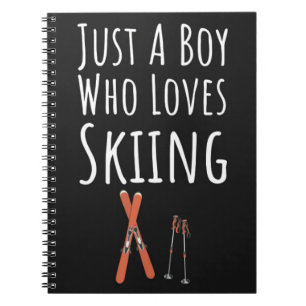 Cute Ski Gifts For Baby Boys Kids Skier Skiing Notebook