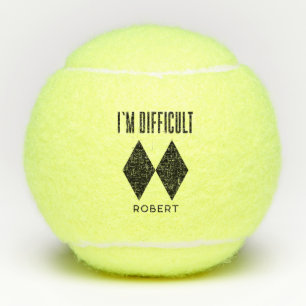 Cute Ski Love Keepsake Personalised Tennis Balls