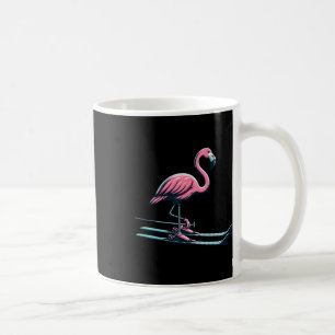 Cute Skiing Flamingo Design Winter Sports Coffee Mug
