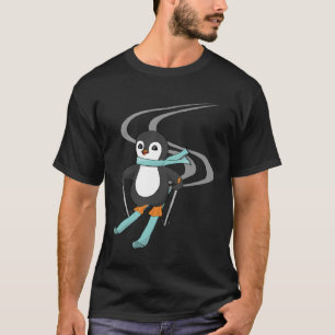 Cute Skiing Penguin Animal Penguins T-Shirt