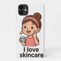 Cute Skincare Girl Sticker – Self-Care Cartoon
