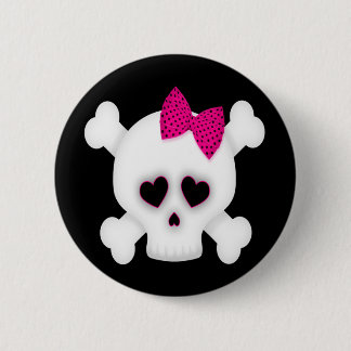 Cute Skull 6 Cm Round Badge