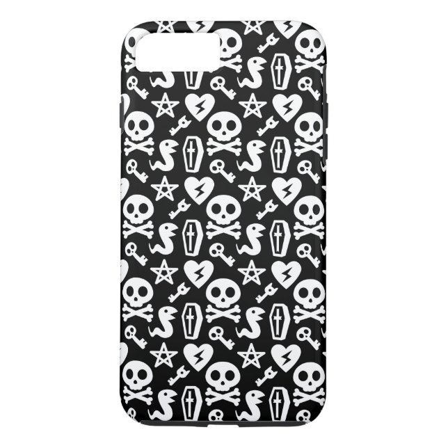 Cute Skull And Crossbone Halloween Pattern Case-Mate iPhone Case (Back)