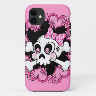 Cute Skull and Hearts iPhone 11 Case