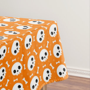 Cute Skull & Bones Halloween Pattern Tablecloth