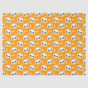 Cute Skull & Bones Halloween Pattern Tissue Paper