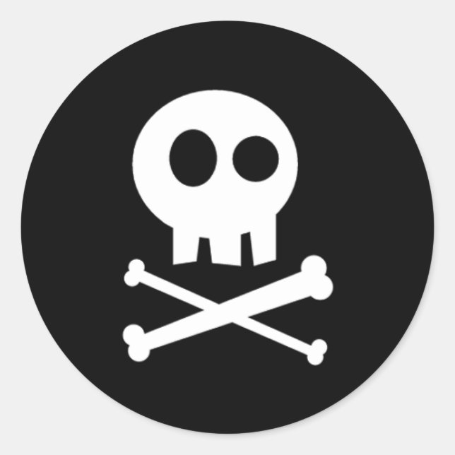Cute Skull Classic Round Sticker (Front)