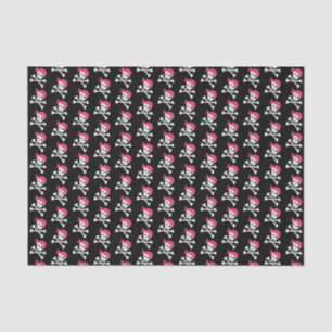 Cute Skull Crossbones Pattern Pirate Theme Tissue Paper