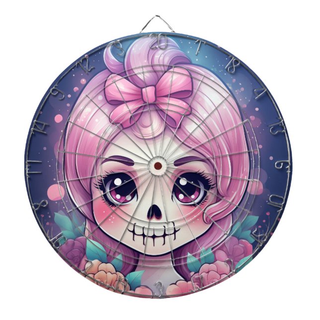 Cute Skull Dartboard (Front)