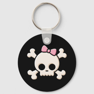Cute Skull Girl Keychain