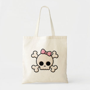 Cute Skull Girl Tote Bag