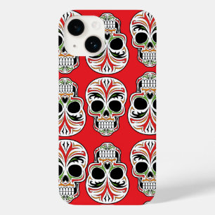 Cute skull pattern with painting details Red Case-Mate iPhone 14 Case