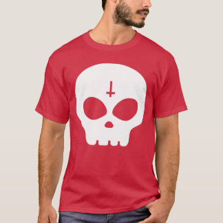 Cute Skull Punk Rock Skeleton Gothic Grim Hallowee T-Shirt