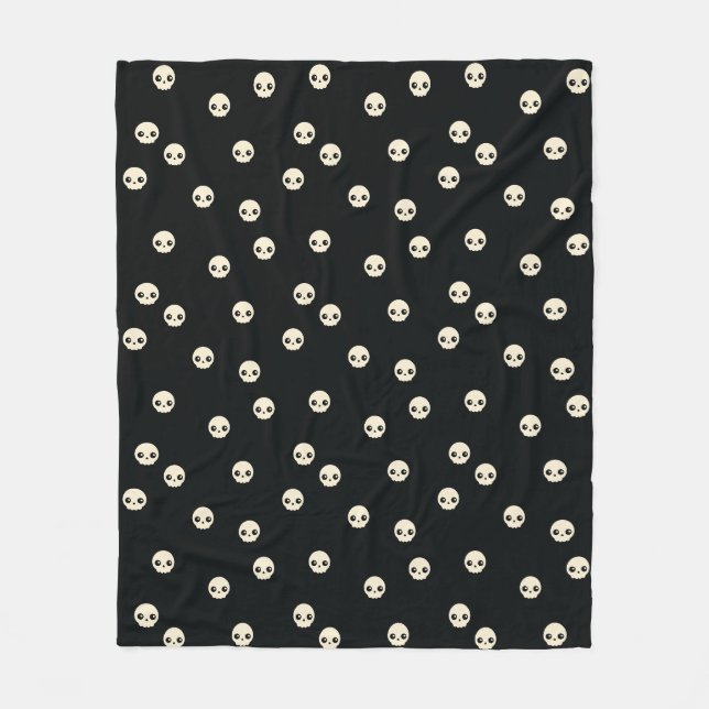 Cute Skulls Fleece Blanket (Front)