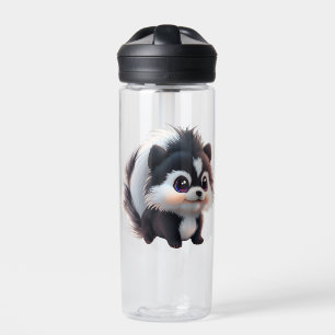 Cute skunk woodland animals forest friends water bottle