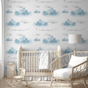 Cute sky blue white clouds wallpaper