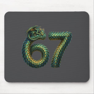 Cute Sleeng Dragon 67 Cool Six-seven Funny Six Sev Mouse Mat