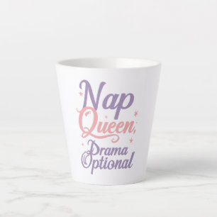 Cute Sleep Lover Anti-Drama Saying Latte Mug