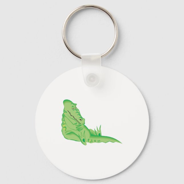 cute sleeping alligator key ring (Front)