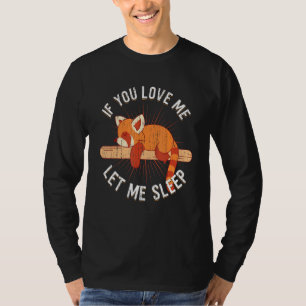 Cute Sleeping Animal Pajama Nap Red Panda T-Shirt