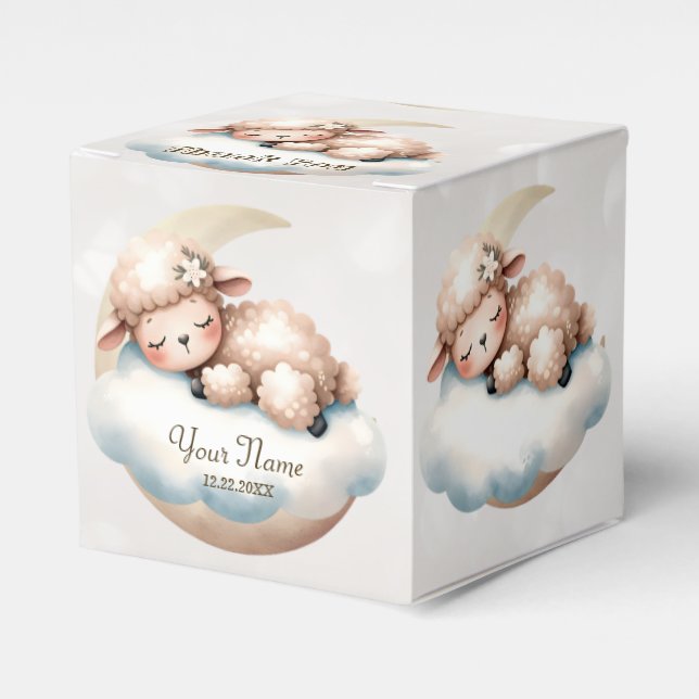 Cute Sleeping Baby Animals Beautiful Party Favour Box (Front Side)